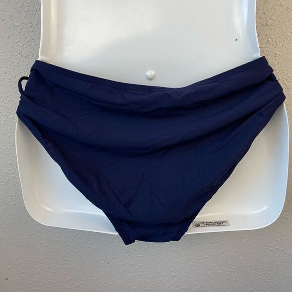 NWT DKNY Navy Blue Bikini Top and Matching Bottoms Size XL - Picture 7 of 8